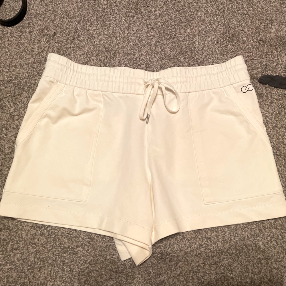 Alia Women's Athletic Cream Shorts